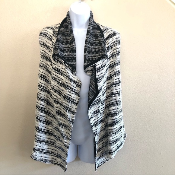 Anthropologie Dolan Mimeo Draped Tweed Knit Sleeveless Open Cardigan Sweater XS - Picture 1 of 12
